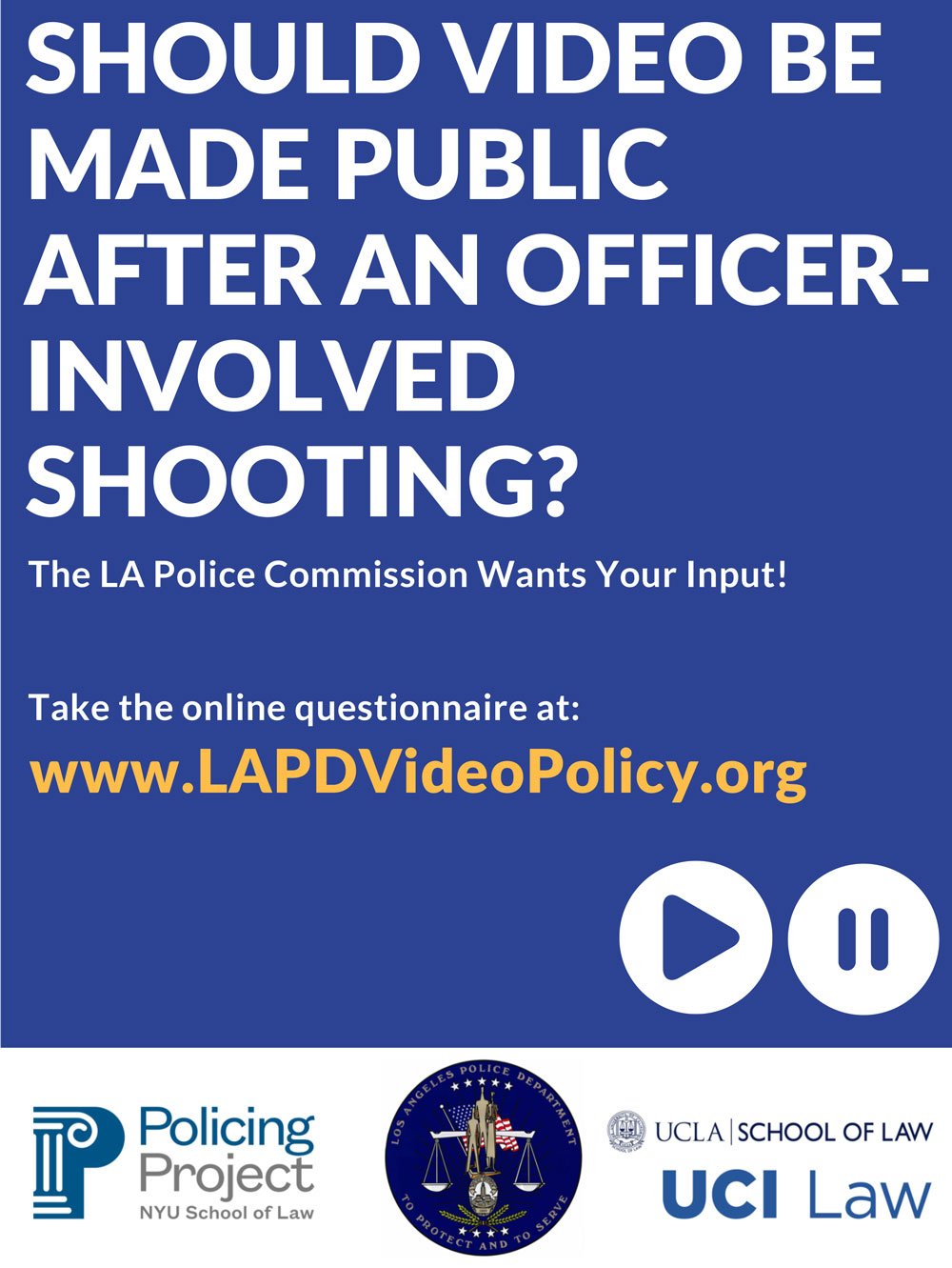 Last Call for Public Surveys